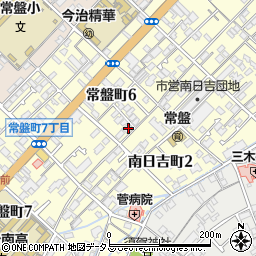 愛媛県今治市常盤町6丁目3-14周辺の地図