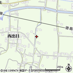 徳島県吉野川市川島町学西出目37周辺の地図