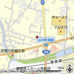 徳島県吉野川市山川町前川188周辺の地図