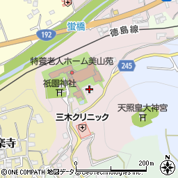 徳島県吉野川市山川町祇園58周辺の地図