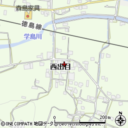 徳島県吉野川市川島町学西出目122周辺の地図