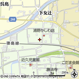 徳島県吉野川市川島町学近久76周辺の地図