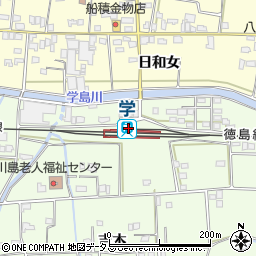 徳島県吉野川市周辺の地図