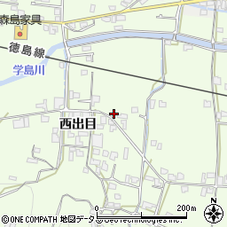 徳島県吉野川市川島町学西出目102周辺の地図