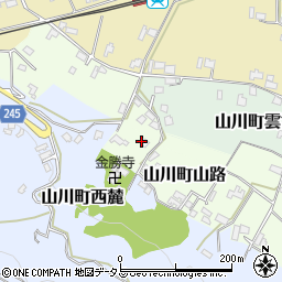 徳島県吉野川市山川町山路123周辺の地図