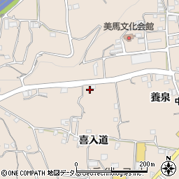 徳島県美馬市美馬町喜入道50周辺の地図