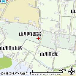 徳島県吉野川市山川町雲宮周辺の地図