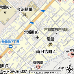 愛媛県今治市常盤町6丁目3-13周辺の地図