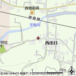 徳島県吉野川市川島町学西出目180周辺の地図