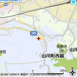 徳島県吉野川市山川町西麓周辺の地図