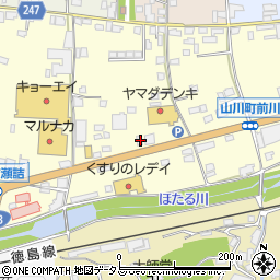 徳島県吉野川市山川町前川110周辺の地図