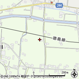 徳島県吉野川市川島町学西出目43周辺の地図