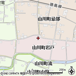 徳島県吉野川市山川町岩戸55-1周辺の地図