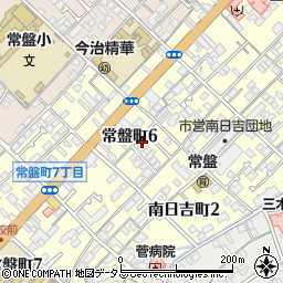 愛媛県今治市常盤町6丁目3-30周辺の地図