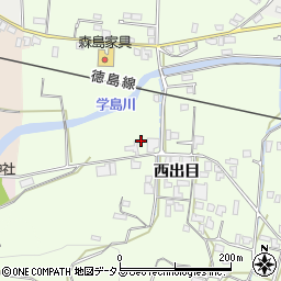 徳島県吉野川市川島町学西出目183周辺の地図