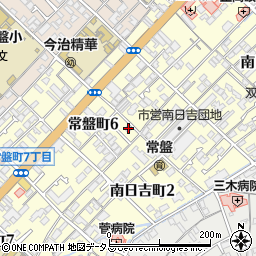 愛媛県今治市常盤町6丁目3-4周辺の地図