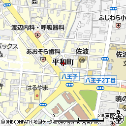 山口県防府市平和町周辺の地図