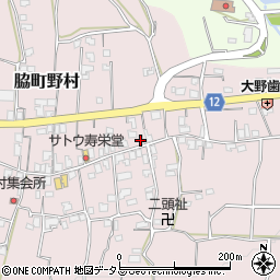 徳島県美馬市脇町野村周辺の地図