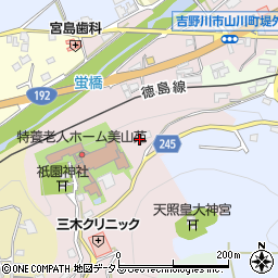 徳島県吉野川市山川町祇園72-2周辺の地図