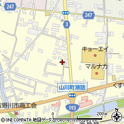 徳島県吉野川市山川町前川190周辺の地図