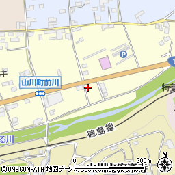 徳島県吉野川市山川町前川39周辺の地図