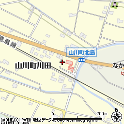 徳島県吉野川市山川町川田32周辺の地図