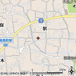 徳島県美馬市美馬町駅61周辺の地図