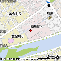 愛媛県今治市枝堀町周辺の地図