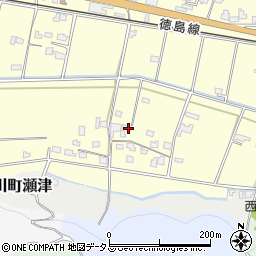 徳島県吉野川市山川町川田593周辺の地図