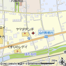 徳島県吉野川市山川町前川75周辺の地図