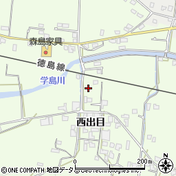 徳島県吉野川市川島町学西出目118周辺の地図