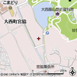 愛媛県今治市大西町宮脇周辺の地図