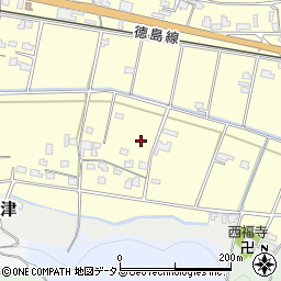 徳島県吉野川市山川町川田周辺の地図