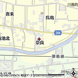 徳島県吉野川市川島町児島奈良周辺の地図