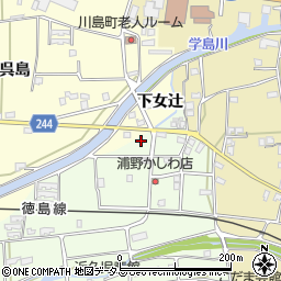 徳島県吉野川市川島町学近久87周辺の地図