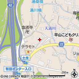 和歌山県有田郡有田川町天満258周辺の地図