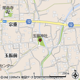 玉振神社周辺の地図