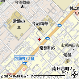愛媛県今治市常盤町6丁目7-3周辺の地図