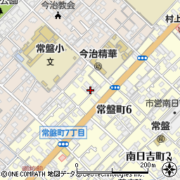 愛媛県今治市常盤町6丁目7周辺の地図