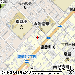 愛媛県今治市常盤町6丁目7-15周辺の地図