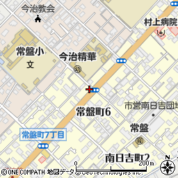 愛媛県今治市常盤町6丁目7-1周辺の地図