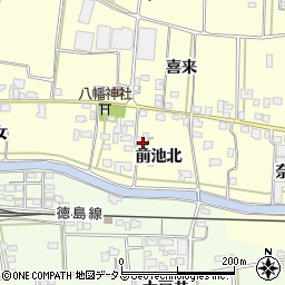 徳島県吉野川市川島町児島前池北周辺の地図
