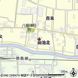 徳島県吉野川市川島町児島（前池北）周辺の地図