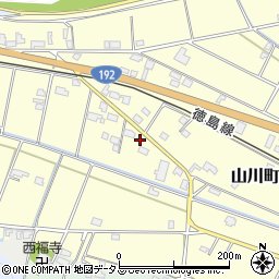 徳島県吉野川市山川町川田869周辺の地図