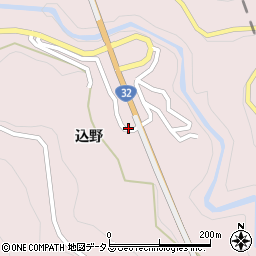徳島県三好市池田町西山込野周辺の地図