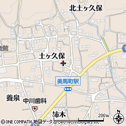 徳島県美馬市美馬町（土ヶ久保）周辺の地図