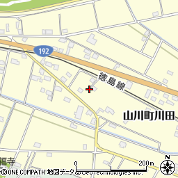 徳島県吉野川市山川町川田909-5周辺の地図