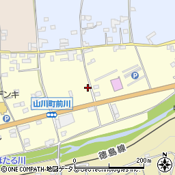 徳島県吉野川市山川町前川62周辺の地図