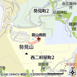 眉山病院 介護医療院周辺の地図