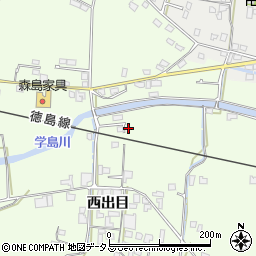 徳島県吉野川市川島町学西出目114周辺の地図